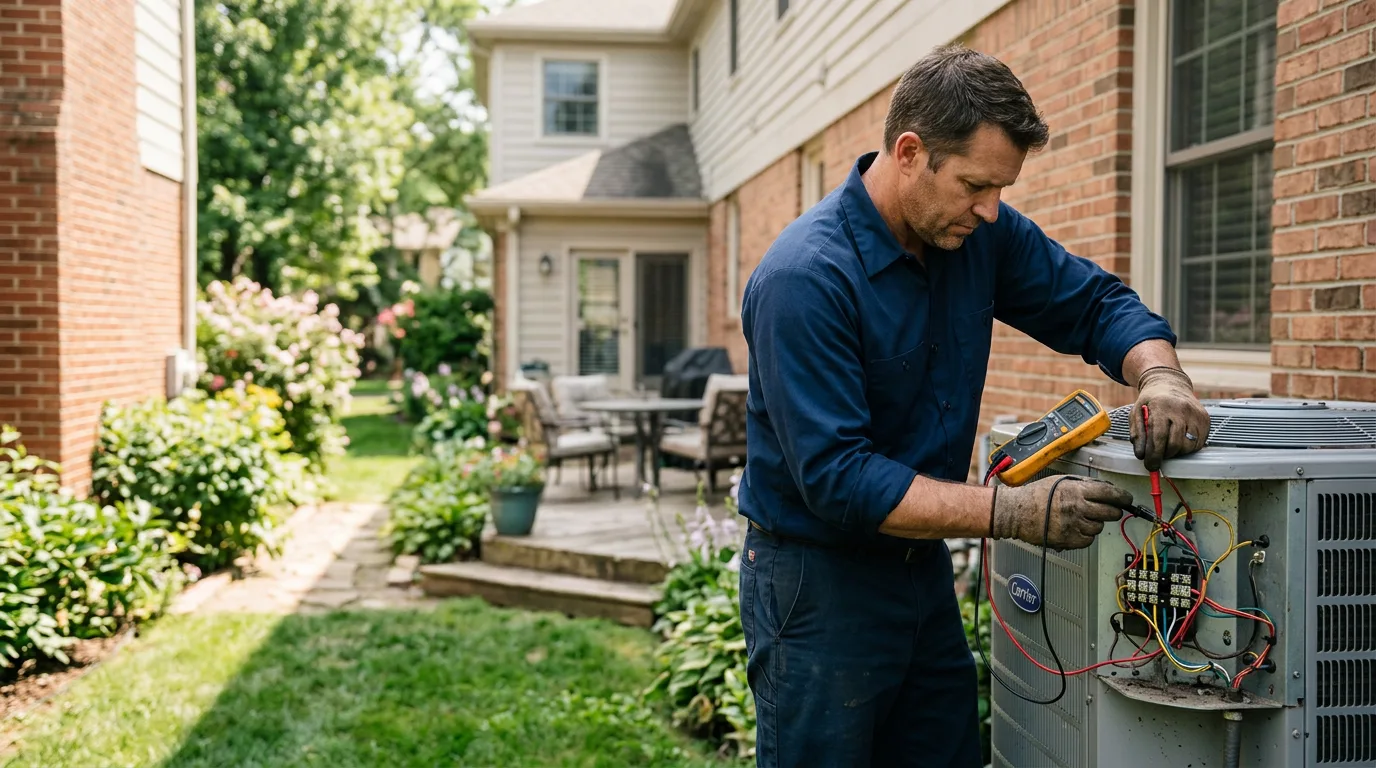 HVAC technician working near Grand Island, NY